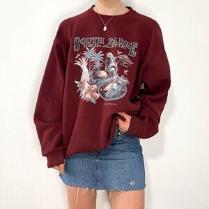 maroon vintage 90s sweatshirt crewneck